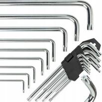 Torx veržliarakčių rinkinys 9 dalių T10-T50 Allen plienas, T10, T15, T20, T25, T27, T30, T40, T45, T50