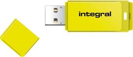 USB laikmena Integral Neon 8Gb Usb 2.0 Usb atmintinė - geltona