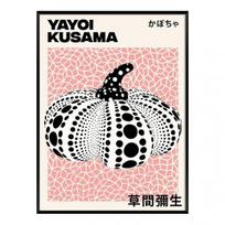 Abstraktus japonų minimalistinis plakatas, Yayoi Kusama drobės paveikslai, meno spaudinys, sienų dailė, paveikslas svetainei, namų dekoras 50x70cm No Framed