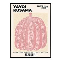 Abstraktus japonų minimalistinis plakatas, Yayoi Kusama drobės paveikslai, meno spaudinys, sienų dailė, paveikslas svetainei, namų dekoras 50x70cm No Framed