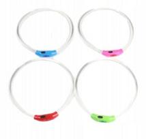 LED šviesą atspindintis kaklo dirželis katėms ir šunims, reguliuojamas, USB, rožinis, L dydis