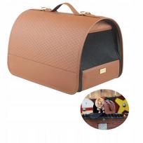 Ruda gyvūno transportavimo kuprinė M, patogi ir saugi katėms bei šunims