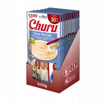 Katėms užkandis INABA Churu Senior su tunu, 12 pakuočių x 4 vnt., 672 g