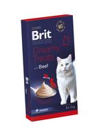 Kreminiai katės skanėstai Brit Premium by Príroda su jautiena, 11 pakuočių (6 x 15 g)