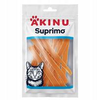 Kačių skanėstas SUPRIMO su lašiša ir menke, mini juostelės, 50 g