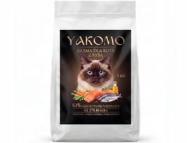 Katės pašaras YAKOMO Premium su žuvimi, be paukštienos ir grūdų, 5 kg + 120 g dovana