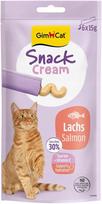 Kreminis užkandis katėms GimCat Snack Cream Duo su lašiša, 6 x 15 g