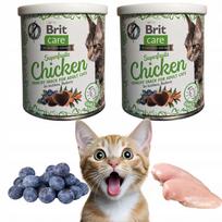 Katėms skanėstas BRIT Care SuperFruits su vištiena ir mėlynėmis, 2 x 100 g