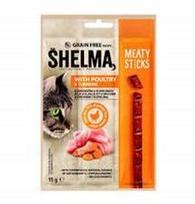 Vištienos ir ciberžolės skonio Shelma skanėstai katėms, 15 g