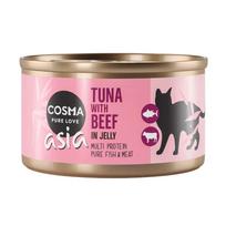 Katilų pašaras Cosma Asia drebučiuose, 24 x 85 g, tunas su jautiena