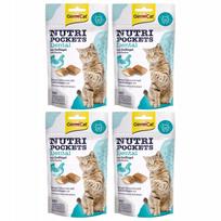 Katėms skanėstai GIMCAT Nutri Pockets Denta, dantų priežiūrai, 4 x 60 g