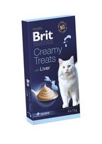 Kreminiai kačių skanėstai Brit Premium by Príroda su kepenėlėmis, 11 pakuočių po 6 x 15 g