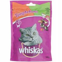 Katėms skanėstai Whiskas Temptations su jautiena ir kalakutiena, 105 g