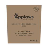Kačių užkandžių rinkinys APPLAWS, filė ir nugarinės, 12 x 30 g