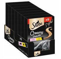 Katėms skirtas užkandis Sheba Creamy, vištiena ir lašiša, 7 x 9 x 12 g