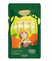 Kačių skanėstas MOOCHIE Fairy Puree su vištiena ir ramunėlėmis, 5×15 g