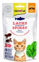 Katėms traškūs skanėstai su lašiša ir špinatais GIMCAT, 50 g