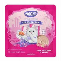 Katinų užkandis MOOCHIE Fairy Puree su tunu ir lašiša, 25×15 g