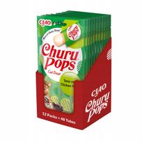 Kramtomieji kačių skanėstai INABA Churu Pops su tunu ir vištiena, 48 x 15 g