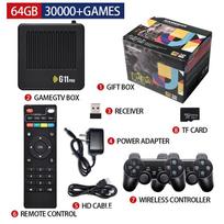 G11 Pro Retro vaizdo žaidimų konsolė Game Stick Gamepad 64G/128G/ 256G 4K HD TV belaidis dvigubas valdiklis 60000 žaidimai, skirti N64/PSP 64G/EU gray