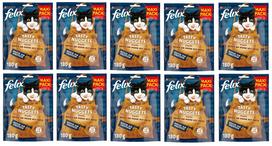 Kačių skanėstai FELIX Tasty Nuggets su vištiena ir antiena, 10 x 180 g