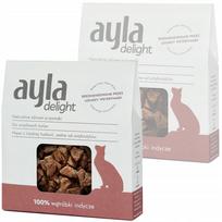 Šaltyje džiovinti vištienos kepenėlių skanėstai katėms AYLA DELIGHT, kalakutiena, 2 x 28 g, 100% mėsa