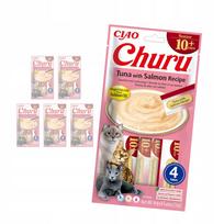 Kreminiai katėms skanėstai Inaba Churu Senior su tunu ir lašiša, 24 x 14 g