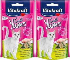 Kačių skanėstai VITAKRAFT Yums su vištiena, 2 x 40 g