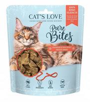 Šaltyje džiovinti jautienos skanėstai katėms CAT'S LOVE Pure Bites, 40 g