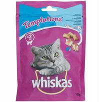 Krekeriai katėms WHISKAS su lašiša ir tunu, 105 g