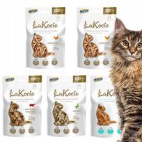 Liofilizuoti kačių skanėstai Hilton, 5 x 30 g – vištiena, antiena, jautiena, kriliai
