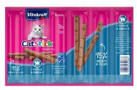 Katinų užkandžiai Vitakraft Cat Stick su plekšne ir Omega 3, 6 vnt., 36 g