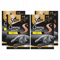 Kreminiai vištienos skonio SHEBA užkandžiai katėms, 4 x 12 g