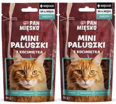 Katės skanėstai Pan Mięsko Mini lazdelės su antiena ir katžole, 2x50g