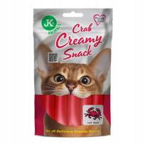 Kreminiai krabų skonio kačių skanėstai JK Animals, 5 x 15 g