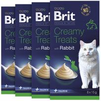 Skaniukai katėms BRIT CREAMY TREATS su triušiena, 6 x 15 g