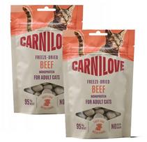 Šaltyje džiovinti jautienos skanėstai katėms su katžole Carnilove, 2 x 40 g