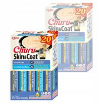 Katėms skirtos INABA Churu Skin & Coat tuno pastos, 40 x 14 g