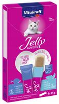 Katinų užkandis drebučiuose Vitakraft Jelly Lovers, lašiša ir plekšnė, 6 x 15 g