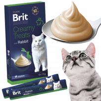 Katinų skanėstai Brit Creamy, triušienos skonio, 6 x 15 g