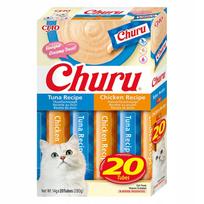 Kreminiai kačių skanėstai INABA Churu su tunu ir vištiena, 20 x 14 g (280 g)