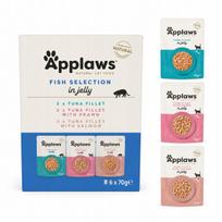 Šlapias kačių ėdalas Applaws, įvairios žuvies skonio, želėje, 6 x 70 g