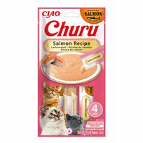 Katėms skirtas užkandis INABA Churu su lašiša, 4 x 14 g (56 g)