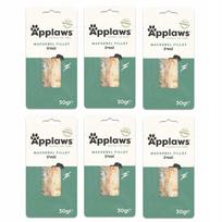 Katėms skirtos APPLAWS natūralios skumbrės filė skanėstai, 6 x 30 g