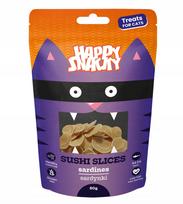 Katinų skanėstai HAPPY SNACKY SARDINE SUSHI SLICES 80g HSC-89