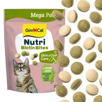 Katės skanėstai GimCat Nutri Biotin Bites su dumbliais, 425 g, kailiui ir odai