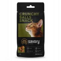 Katėms skanėstai Savory Dental Care, traškūs rutuliukai su katžole, 60 g