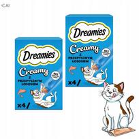 Katėms skirta Dreamies lašišų pasta, 4 vnt.