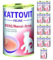 Katėms skirtas Kattovit Renal inkstų gėrimas su vištiena, 10 x 135 ml