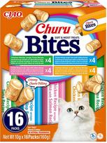 Kačių skanėstai INABA Churu Bites su vištiena, įvairių skonių, 16 x 10 g
